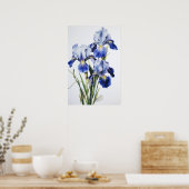 Blue Irische Blume Art Print Poster (Küche)
