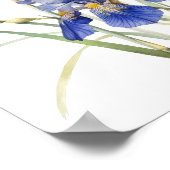 Blue Irische Blume Art Print Poster (Ecke)