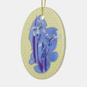 Blue Irises Blume Art Ornament (Links)