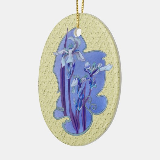 Blue Irises Blume Art Ornament (Links)