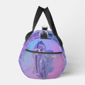 Blue Irises floral Art Personalisiert Duffle Bag (Rechts)