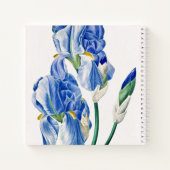 Blue Irises Monogram Notizblock (Rückseite)