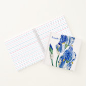 Blue Irises Monogram Notizblock (Innenseite)