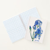 Blue Irises Monogram Notizblock (Innenseite)