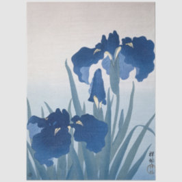  Blue Irises Painting by Ohara Koson Decoupage  Seidenpapier