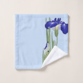 Blue Irises von Ohara Koson Badhandtuch Set (Waschlappen)