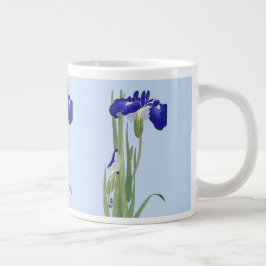 Blue Irises von Ohara Koson Jumbo-Tasse