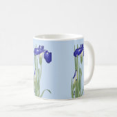 Blue Irises von Ohara Koson Kaffeetasse (VorderseiteRechts)