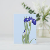 Blue Irises von Ohara Koson Postkarte (Stehend Vorderseite)