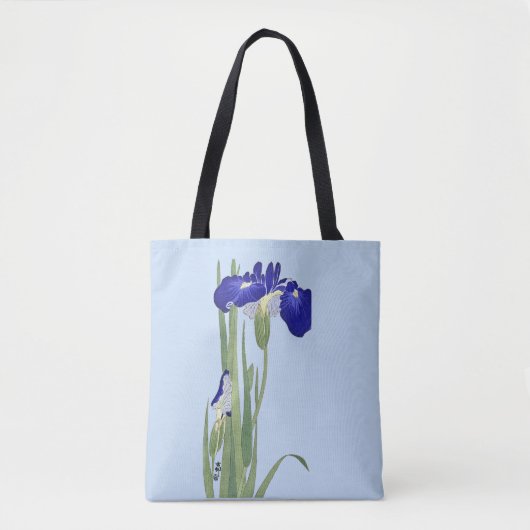 Blue Irises von Ohara Koson Tasche (Vorderseite)