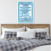 Blue Irish Blessing Leinwanddruck (Insitu (Schlafzimmer))
