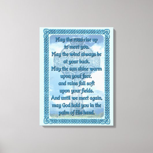 Blue Irish Blessing Leinwanddruck (Vorderseite)
