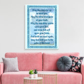 Blue Irish Blessing Leinwanddruck (Insitu (Wohnzimmer))