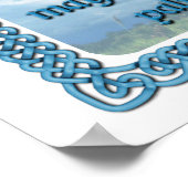 Blue Irish Blessing Poster (Ecke)