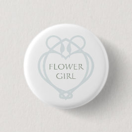 Blue Irish Celtic Swan Liebe kennt Blume Girl Button