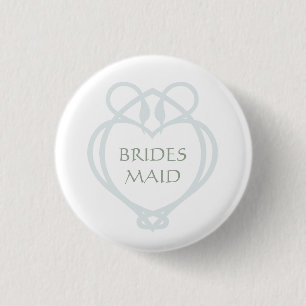 Blue Irish Celtic Swan Liebe kennt Bridesmaid Button