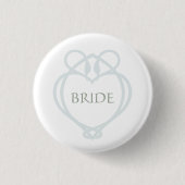 Blue Irish Celtic Swan Liebe Knot Bride Button (Vorderseite)