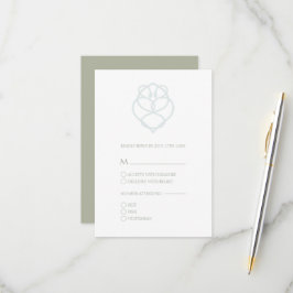 Blue Irish Celtic Swan Liebe Knot Wedding RSVP Car