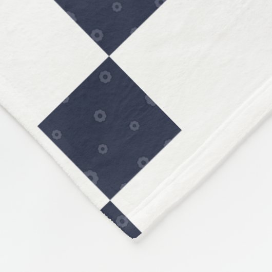 Blue Irish Wedding Chain Quilt Blanket Fleecedecke (Ecke)