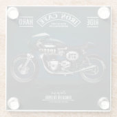 Blue Iron Café Motorrad Untersetzer | UNTERSETZER (Rückseite)