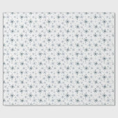 Blue-ish Gray Snowflake Tissue Paper Geschenkpapier (Flach)