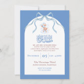 Blue Islamic Aqiqah for Baby Boy Einladung (Vorderseite)