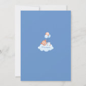 Blue Islamic Aqiqah for Baby Boy Einladung (Rückseite)