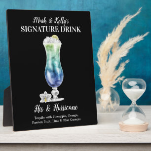 Blue Island Drink • PERSONALISiertes Signature-Get Fotoplatte