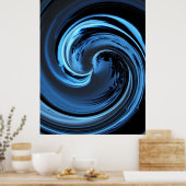 Blue Island Wave Poster (Küche)