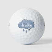 Blue It a Boy Calligrafy It is a Boy Art Gender Golfball (Vorderseite)