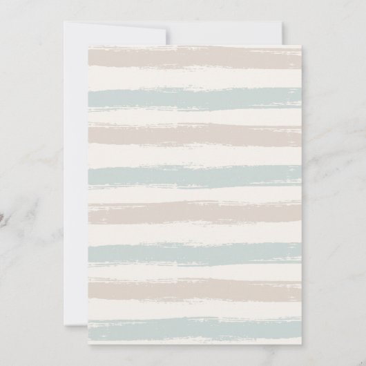 Blue It is a Boy Clothesline Baby Shower Einladung (Rückseite)