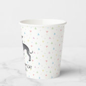 Blue Italian Greyhound Niedlich Dog - Happy Birthd Pappbecher (Links)