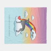 Blue Italian Greyhound Niedlich Dog Rainbow Memori Fleecedecke (Vorderseite (Horizontal))