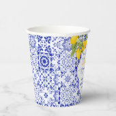 Blue Italian Main Squeeze Brautparty Lemon Pappbecher (Rechts)