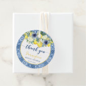 Blue Italian Mediterranean Brautparty Vielen Dank Geschenkanhänger (Beispiel)