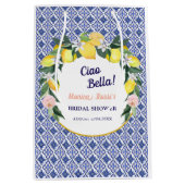 Blue Italian Tiles Lemons Ciao Bella Brautparty Mittlere Geschenktüte