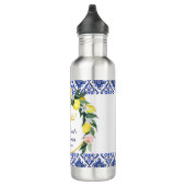 Blue Italian Tiles Limoncello Brautparty Gift Edelstahlflasche (Rechts)