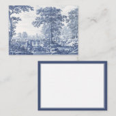 Blue Italianate Landscape 1600 Mitteilungskarte (Vorne/Hinten)