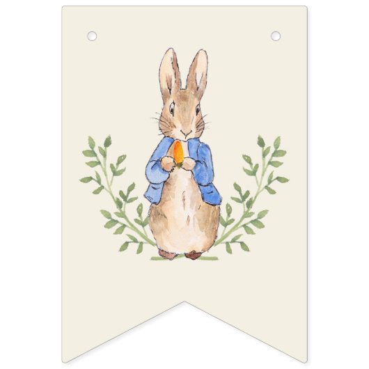 Blue It's a Boy Baby Shower Peter Rabbit Wimpelkette (Zweite Fahne)