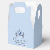 Blue & Ivory Floral Quinceñera Geschenkschachtel (Geöffnet)