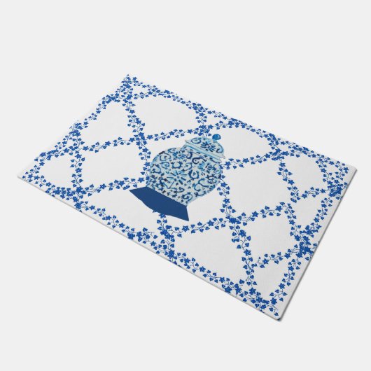 Blue Ivy Ginger Jar Jars Willkommen Fußmatte (Schrägansicht)