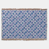 Blue Iznik Flower Pattern Decke (Vorderseite)
