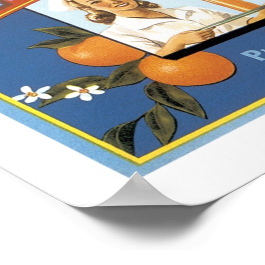 Blue J First Ade Brand Orange Poster (Ecke)