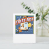 Blue J First Ade Brand Orange Postkarte (Stehend Vorderseite)