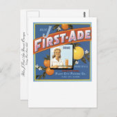 Blue J First Ade Brand Orange Postkarte (Vorne/Hinten)