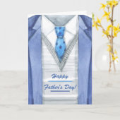 Blue Jacket Vatertag Grußkarte Karte (Gelbe Blume)