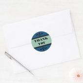 Blue/Jade Extravagant Art Deco Danke Stickers (Umschlag)