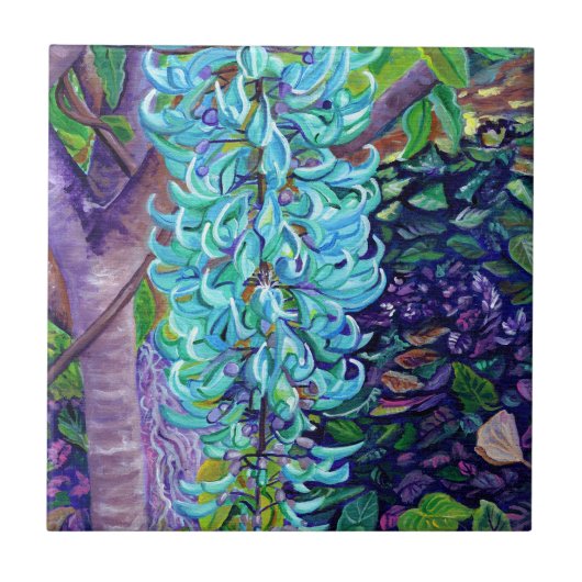 Blue Jade Vine Keramik Tile Fliese (Vorderseite)