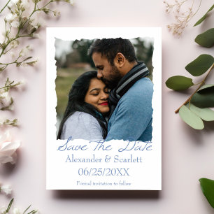 Blue Jagd Frame Foto Ankündigung Datum freihalten