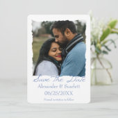 Blue Jagd Frame Foto Ankündigung Datum freihalten (Stehend Vorderseite)